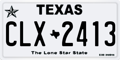 TX license plate CLX2413