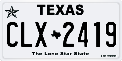 TX license plate CLX2419