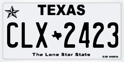 TX license plate CLX2423