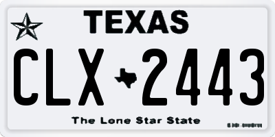 TX license plate CLX2443