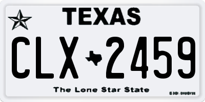TX license plate CLX2459