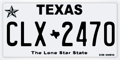 TX license plate CLX2470