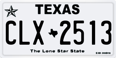 TX license plate CLX2513