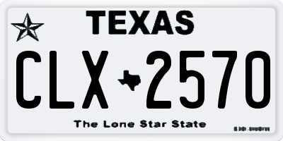 TX license plate CLX2570