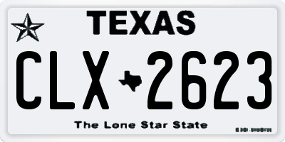 TX license plate CLX2623
