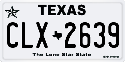 TX license plate CLX2639