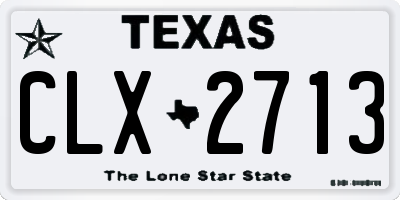TX license plate CLX2713