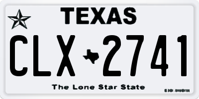 TX license plate CLX2741