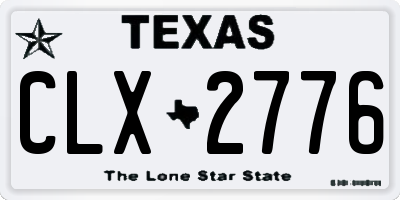 TX license plate CLX2776