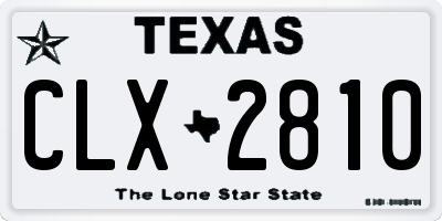 TX license plate CLX2810