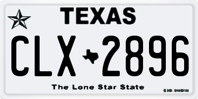 TX license plate CLX2896