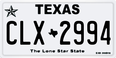 TX license plate CLX2994