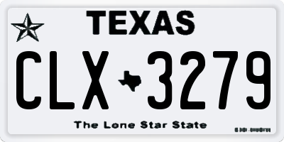 TX license plate CLX3279