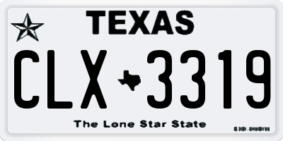 TX license plate CLX3319