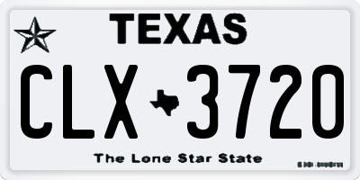 TX license plate CLX3720
