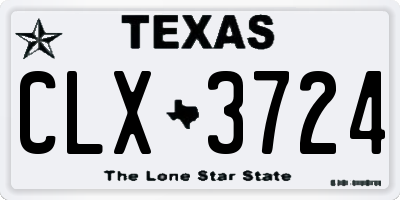 TX license plate CLX3724