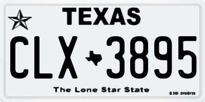 TX license plate CLX3895