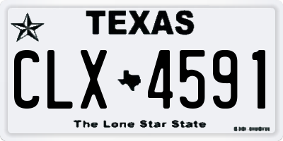 TX license plate CLX4591