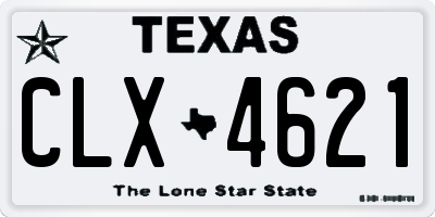 TX license plate CLX4621