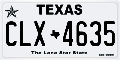 TX license plate CLX4635