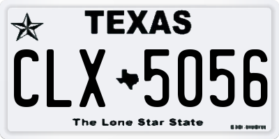 TX license plate CLX5056