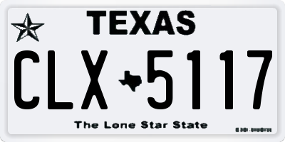 TX license plate CLX5117