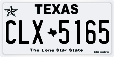 TX license plate CLX5165