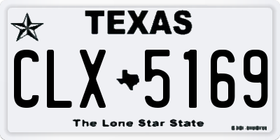 TX license plate CLX5169