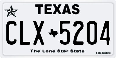 TX license plate CLX5204