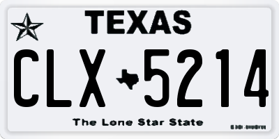 TX license plate CLX5214