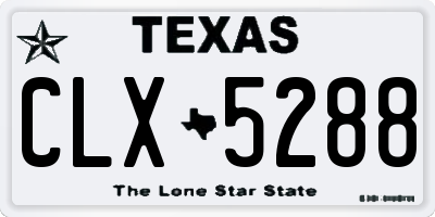 TX license plate CLX5288