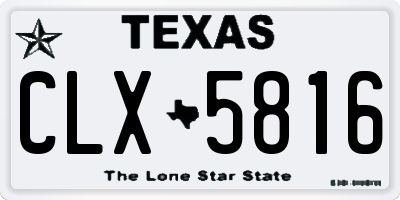 TX license plate CLX5816