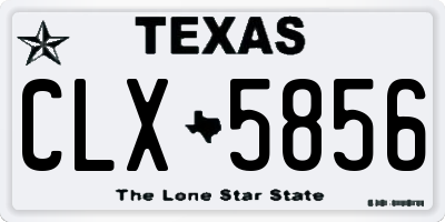 TX license plate CLX5856