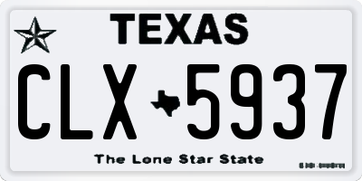 TX license plate CLX5937