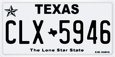 TX license plate CLX5946
