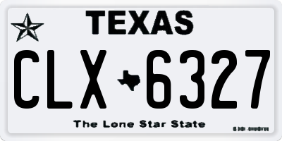 TX license plate CLX6327