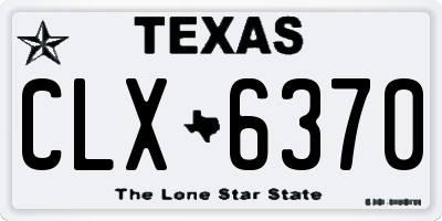 TX license plate CLX6370