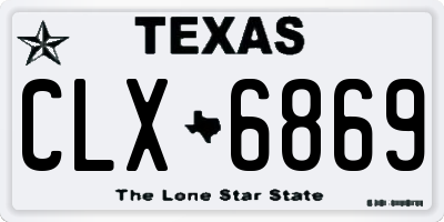 TX license plate CLX6869