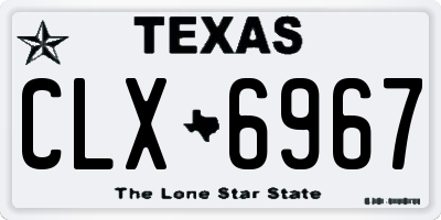 TX license plate CLX6967