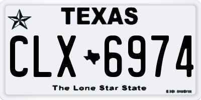 TX license plate CLX6974