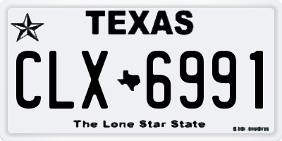 TX license plate CLX6991