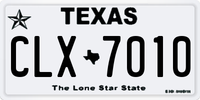 TX license plate CLX7010