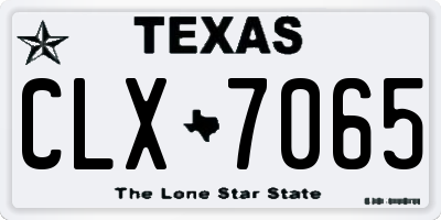 TX license plate CLX7065