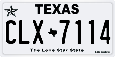 TX license plate CLX7114
