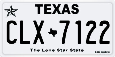 TX license plate CLX7122