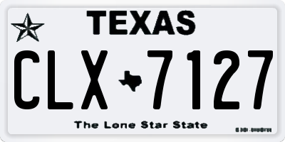 TX license plate CLX7127