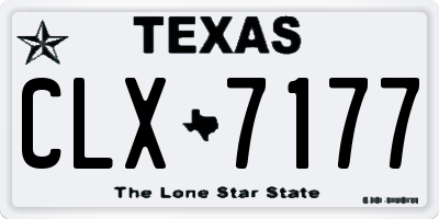 TX license plate CLX7177