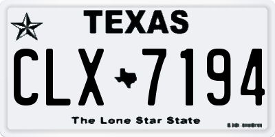 TX license plate CLX7194