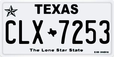 TX license plate CLX7253