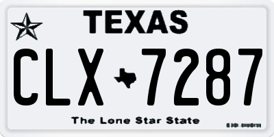 TX license plate CLX7287